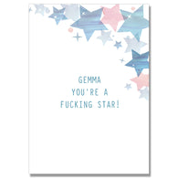 Personalised Fucking Star Card